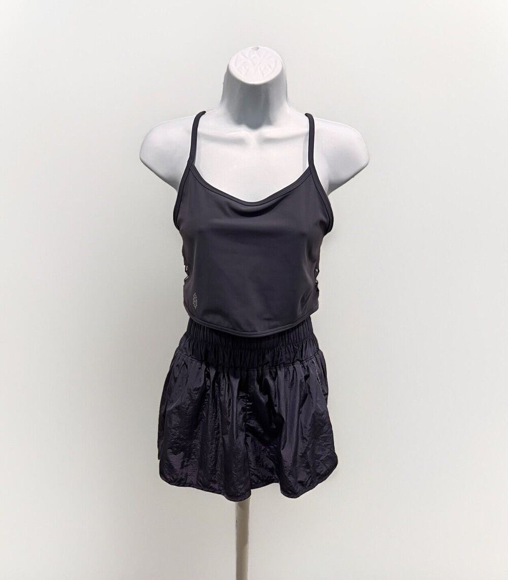 FP Movement High Rise Lined Short Purple Sz M & FP Movement Crop Top Purple Sz M
